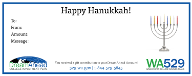 DreamAhead Happy Hanukkah Certificate