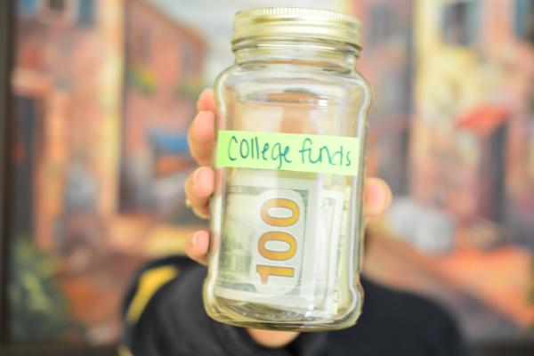 jar with college funds