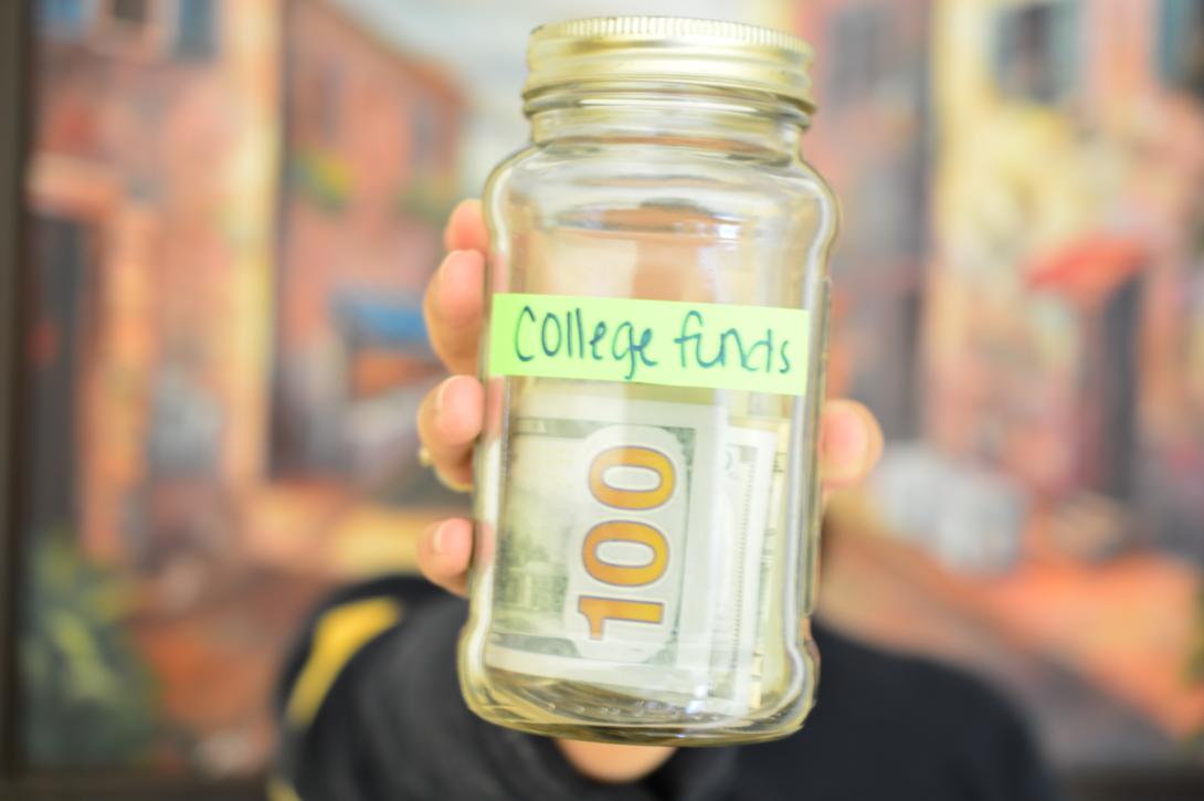 jar with college funds
